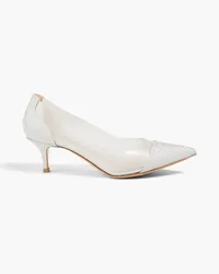 Gianvito Rossi Pumps aus Webstoff mit Glitter-Finish Metallic