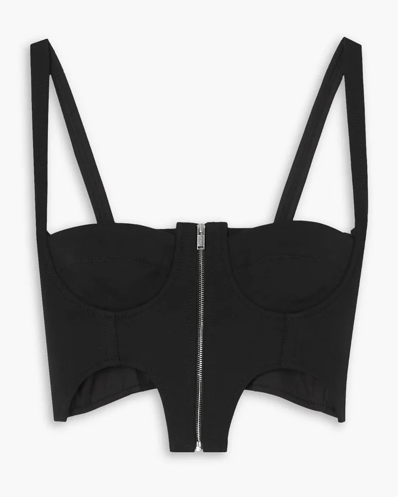 Dion Lee Double Arch Cropped Bustier-Oberteil aus einer Baumwollmischung Schwarz