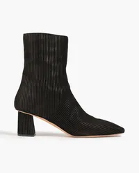 3.1 phillip lim Tess Ankle Boots aus geripptem Veloursleder Schwarz