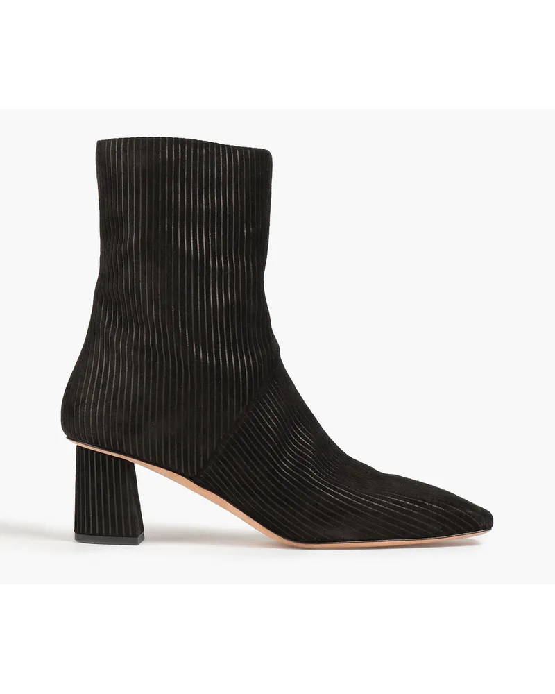 3.1 phillip lim Tess Ankle Boots aus geripptem Veloursleder Schwarz