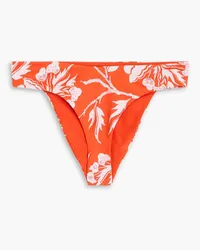 Mara Hoffman Cece halbhohes Bikini-Höschen mit floralem Print Orange