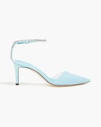 Giuseppe Zanotti Pumps aus PVC und Lacklederimitat mit Kristallverzierung Blau