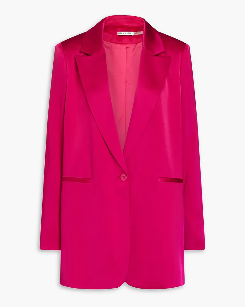 Alice + Olivia Alice OliviaDenny Blazer aus glänzendem Crêpe Pink