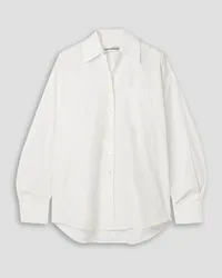 Our Legacy Borrowed oversized cotton-blend poplin shirt Weiß