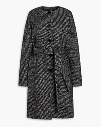 Dolce & Gabbana Mantel aus Tweed aus einer Wollmischung Schwarz