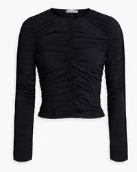 Alexander Wang Cardigan aus Stretch-Jersey mit Raffungen Schwarz