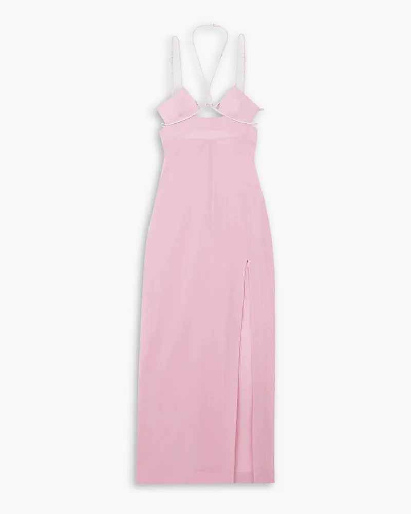 Nensi Dojaka Maxikleid aus Baumwoll-Voile mit Cut-outs Pink