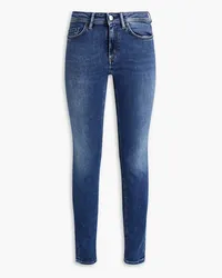 Acne Studios Halbhohe Cropped Skinny Jeans Blau