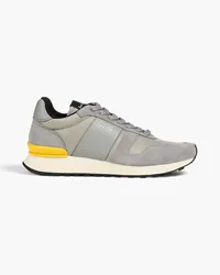 Paul Smith Eighties Sneakers aus Ripstop, Veloursleder und Leder Grau