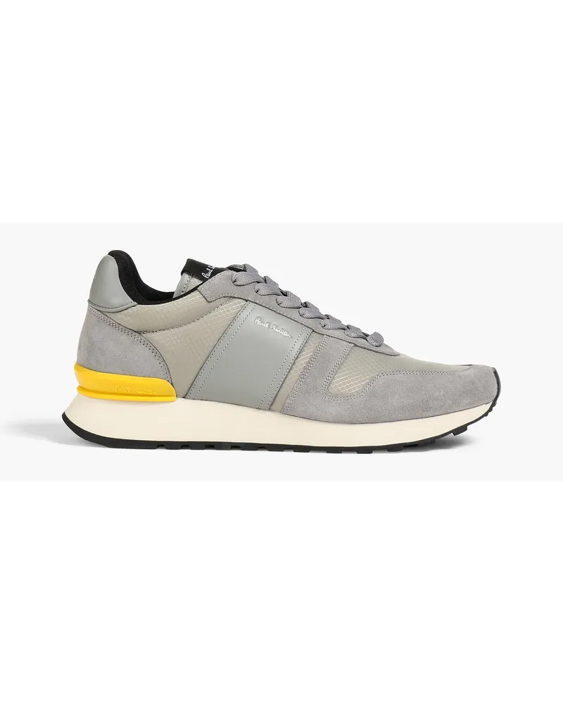 Paul Smith Eighties Sneakers aus Ripstop, Veloursleder und Leder Grau