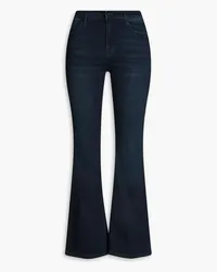 Frame Denim Le Pixie hoch sitzende Schlagjeans Blau