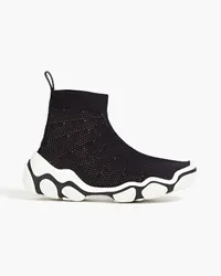 RED Valentino Glam Run High-Top-Sneakers aus Mesh Schwarz