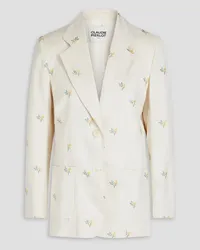 Claudie Pierlot Blazer aus einer Leinenmischung Weiß