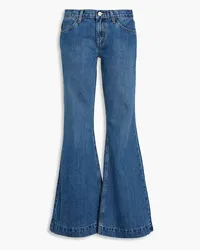 RE/DONE 70s tief sitzende Schlagjeans Blau