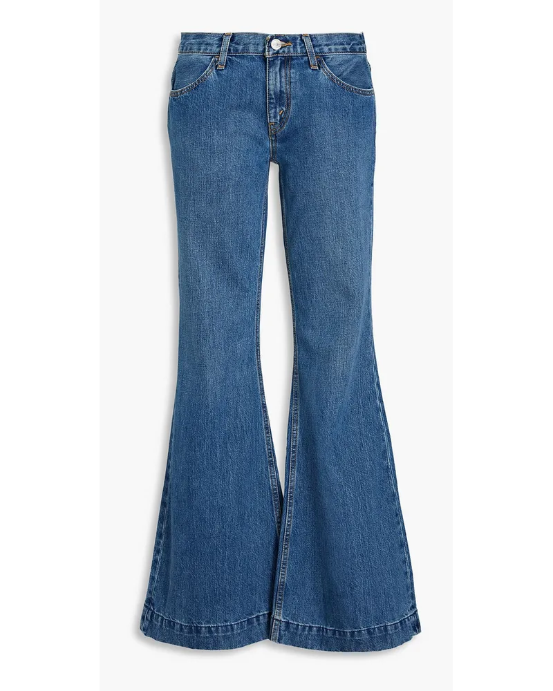 RE/DONE 70s tief sitzende Schlagjeans Blau