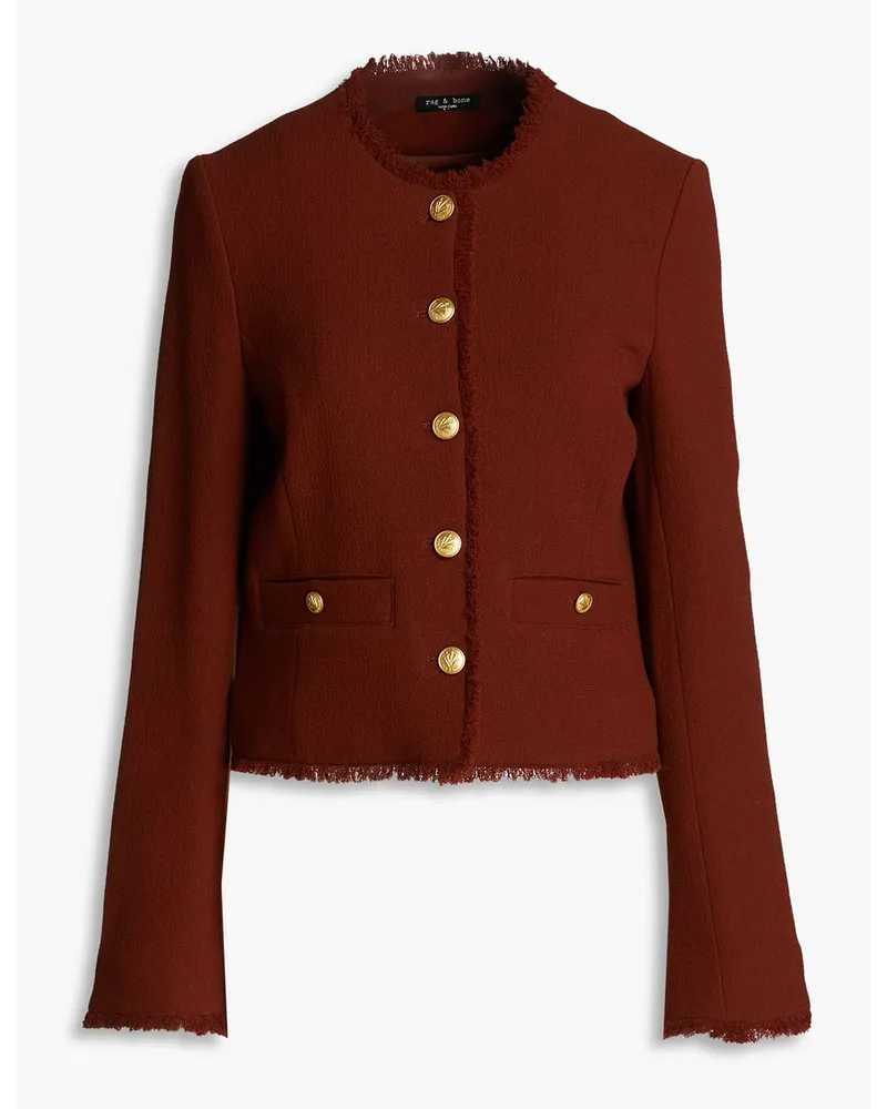 Rag & Bone Carmen Jacke aus Woll-Crêpe Rot