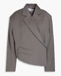 ROTATE Birger Christensen Cropped Oversized-Blazer aus Twill Grau