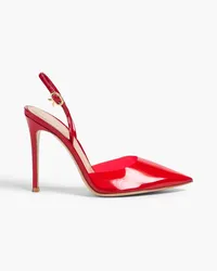 Gianvito Rossi Slingback-Pumps aus PVC und Lackleder Rot