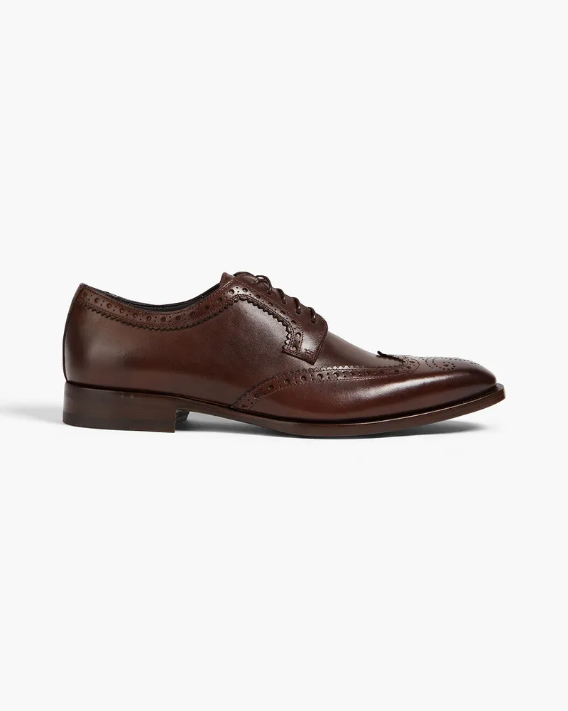 Dunhill Brogues aus perforiertem Leder Braun