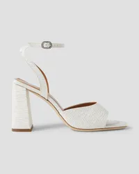 STAUD Solange Sandalen aus Faille Weiß