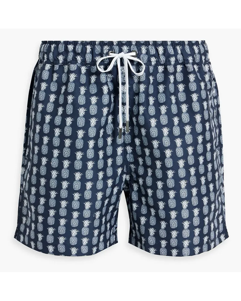 Onia Charles halblange Badeshorts mit Print Blau