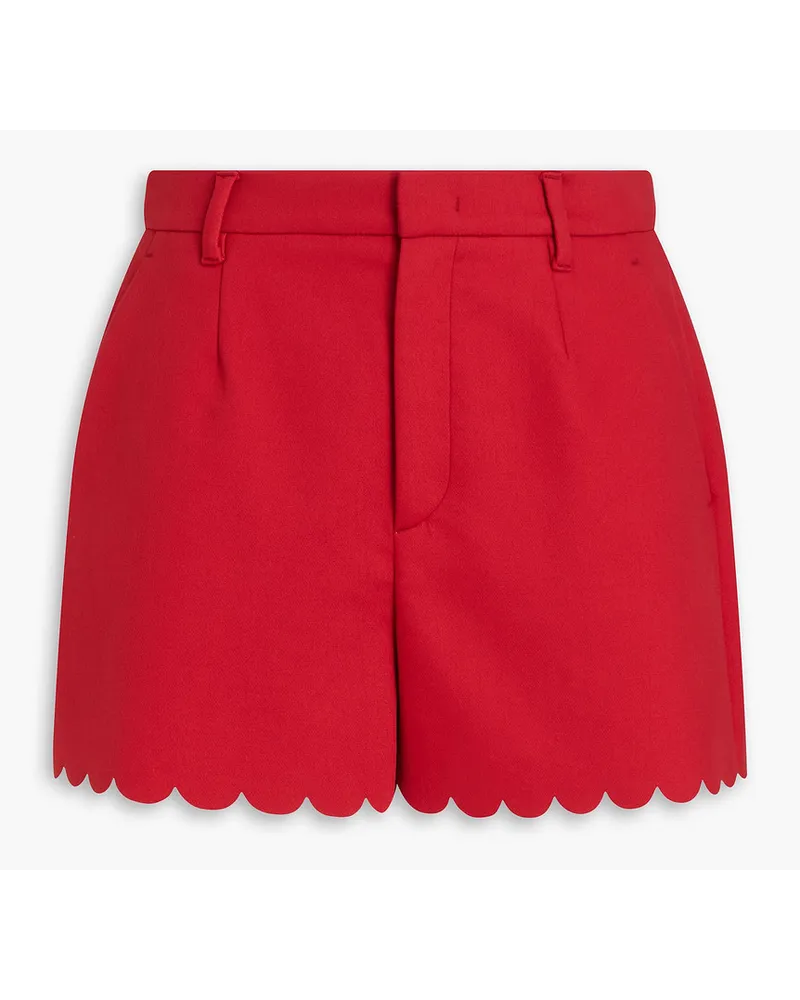 RED Valentino REDValentinoShorts aus Crêpe mit Muschelsaum Rot