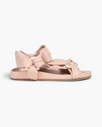 RED Valentino Sandalen aus Leder mit Raffungen Pink