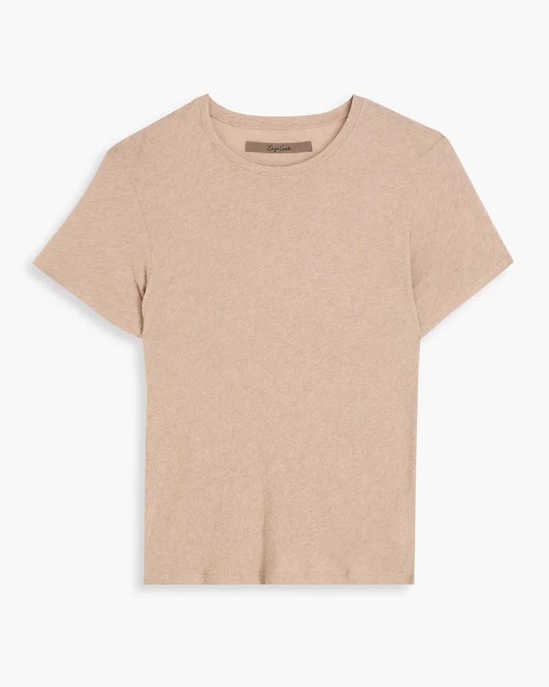 Enza Costa T-Shirt aus Jersey aus einer Baumwoll-Kaschmirmischung Neutral