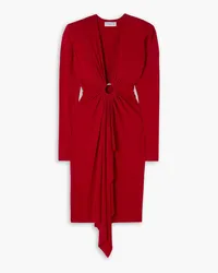 Alexandre Vauthier Kleid aus Stretch-Jersey mit Raffungen und Verzierung Rot