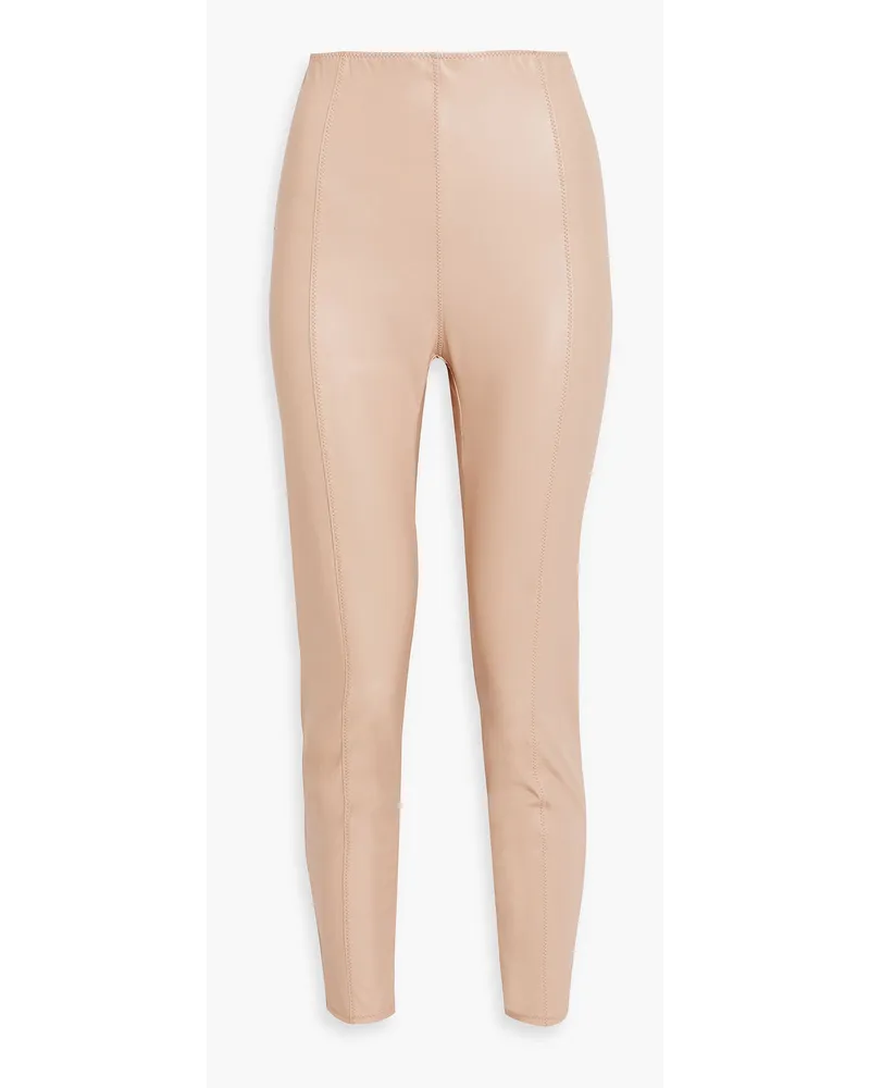 Lisa Marie Fernandez Kerlie Cropped Leggings aus Kunstleder Pink