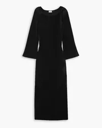 By Malene Birger Viella Maxikleid aus plissiertem Crêpe Schwarz