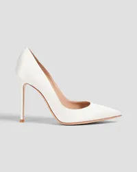 Gianvito Rossi Pumps aus Satin Weiß