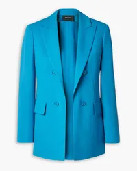 Akris Lucia Blazer aus Crêpe aus einer Wollmischung Blau