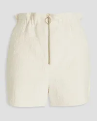 ba&sh Shorts aus Bouclé aus einer Baumwollmischung Weiß