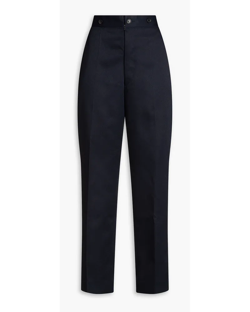 Maison Margiela Hose mit geradem Bein aus Twill Blau