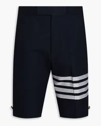 Thom Browne Shorts aus Baumwoll-Twill mit Jacquard-Besatz Blau