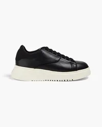 Emporio Armani Sneakers aus Leder Schwarz