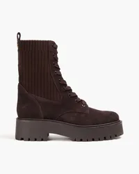 Sam Edelman Combat Boots aus Veloursleder Braun