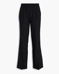 Helmut Lang Hose mit geradem Bein aus Twill mit Satinbesatz Schwarz