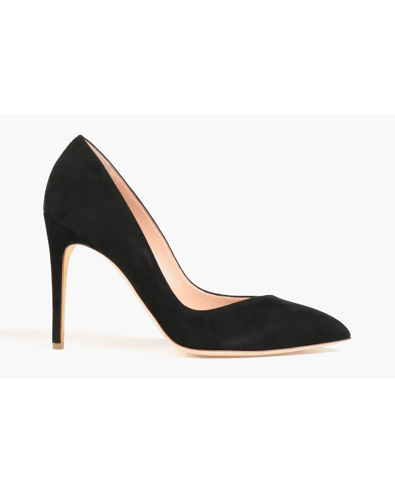 Rupert Sanderson Pumps aus Veloursleder Schwarz