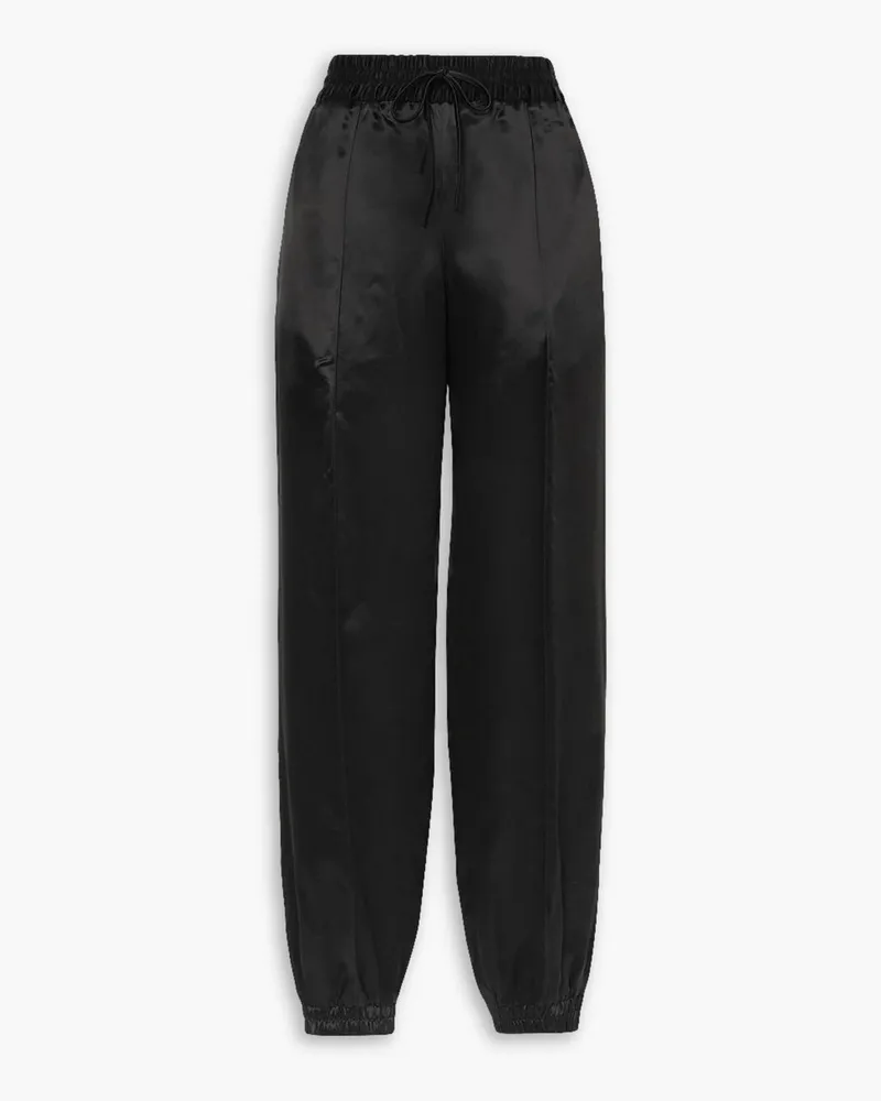 Jil Sander Jogginghose aus Satin Schwarz