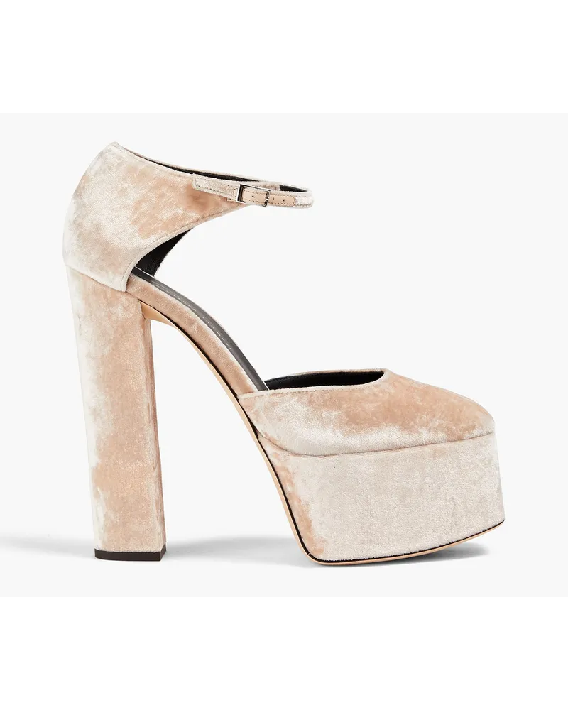 Giuseppe Zanotti New York 80 Pumps aus Samt mit Plateau Pink