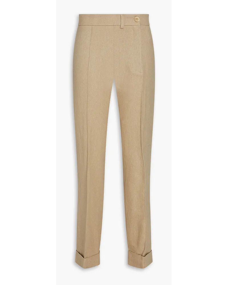 Jacquemus Fresa Hose mit geradem Bein aus Leinen Neutral