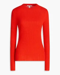 Autumn Cashmere Gerippter Pullover aus Kaschmir Rot