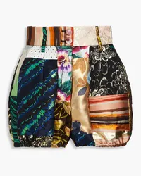 Dolce & Gabbana Shorts aus Metallic-Jacquard inPatchwork-Optik Bunt