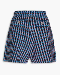 Sandro Shorts aus Bouclé-Tweed mit Zierknöpfen Schwarz