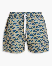 Frescobol Carioca Kurze Badeshorts mit Print Gelb