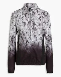 Jet Set Chara Jacke aus Fleece mit Schlangenprint und Strickeinsatz Animal-print