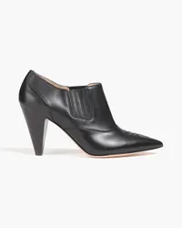 Gianvito Rossi Ankle Boots aus Leder mit Stickereien Schwarz