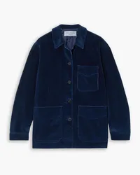 Officine Generale Camila Jacke aus Baumwollcord Blau